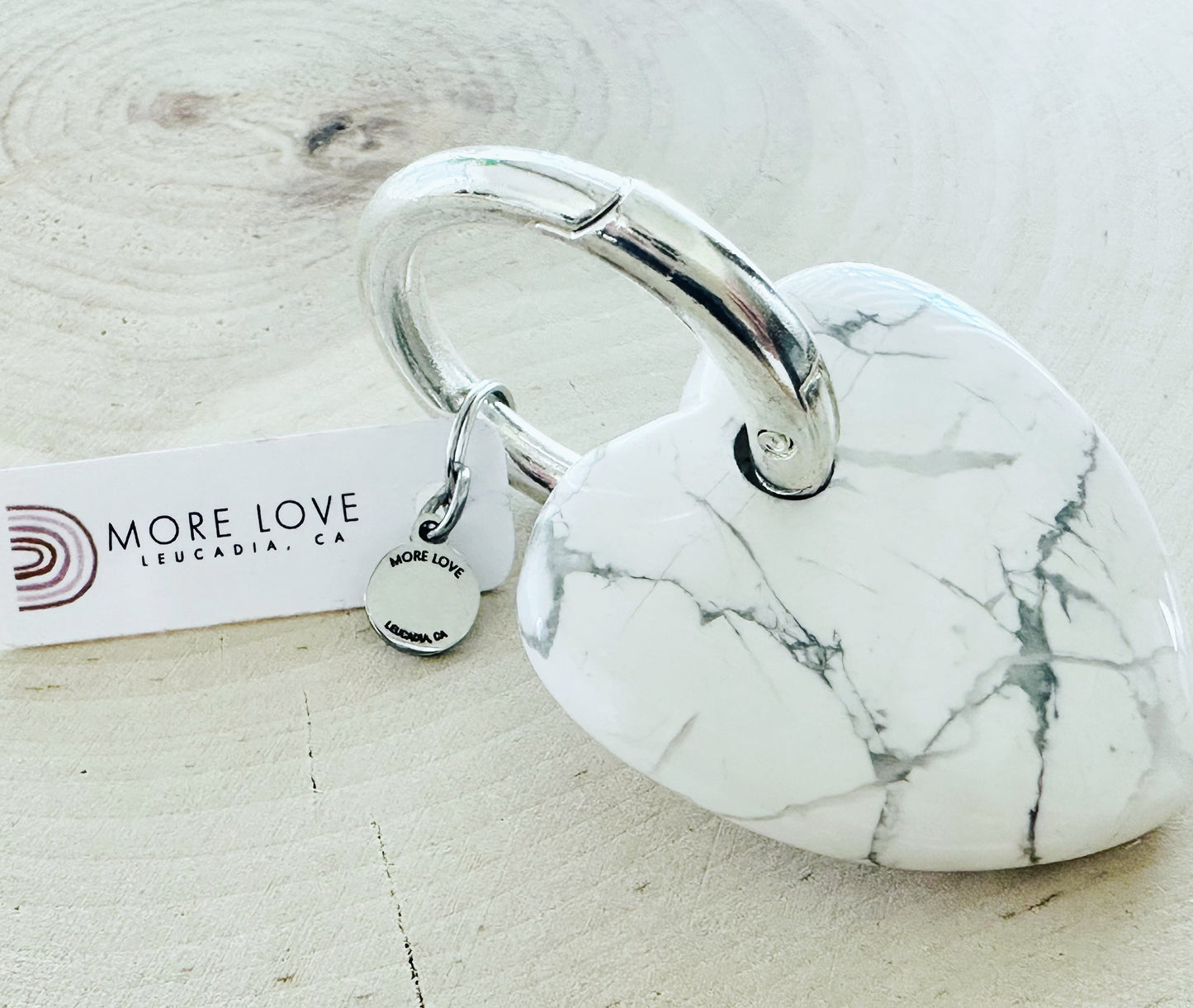 Howlite Crystal Keychain